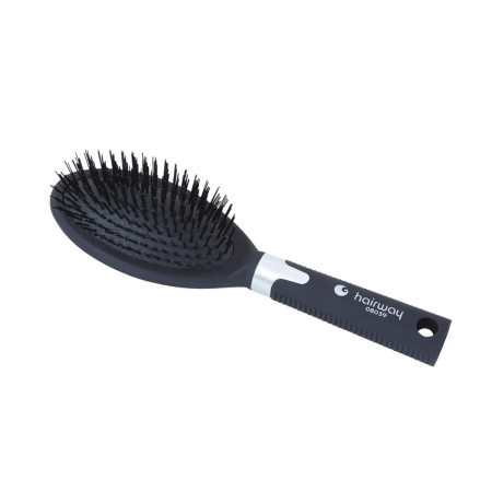 Щітка Hairway 08039 з нейлоновими зубцями овальна чорна
