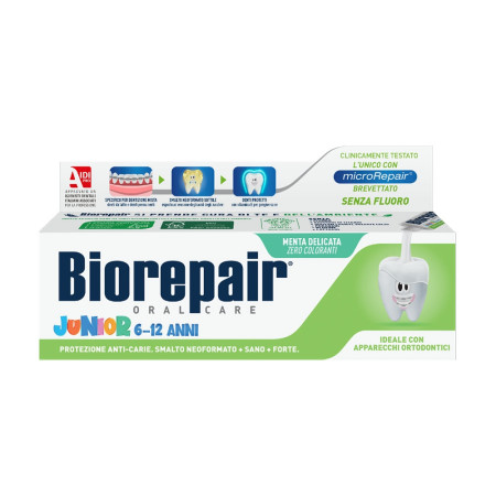 Дитяча зубна паста Biorepair Джуніор від 6 до 12 років 75 мл (8017331054093)