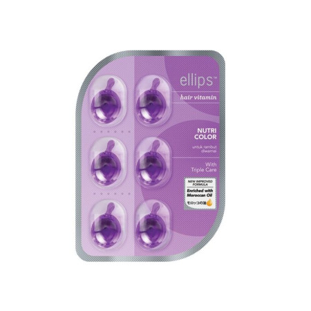 Вітаміни для волосся Ellips Hair Vitamin Світло Колір Захист та догляд за фарбованим волоссям 6 x 1 мл