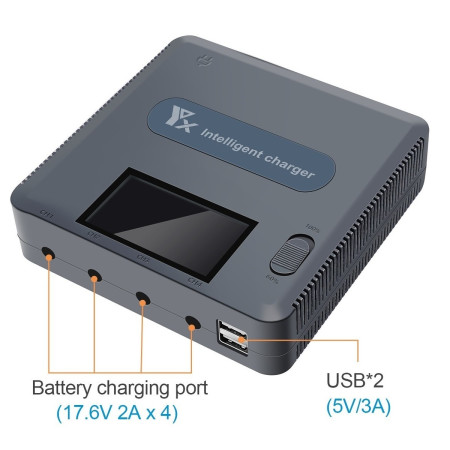 Інтелектуальна зарядна станція StartRC Digital Display Fast Smart Charging Hub 6 в 1 із цифровим дисплеєм для DJI Mavic 3