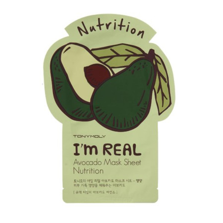 Тканинна маска Tony Moly I'm Real Avocado Mask Sheet живильна з екстрактом авокадо 21 мл