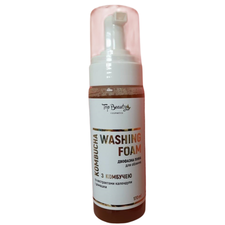Пінка для вмивання двофазна Top Beauty Washing Foam Kombucha із комбучею 170 мл