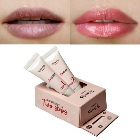 Набір для догляду за губами Top Beauty Lip Beauty In Two Steps (скраб 10 г і маска 10 г) 