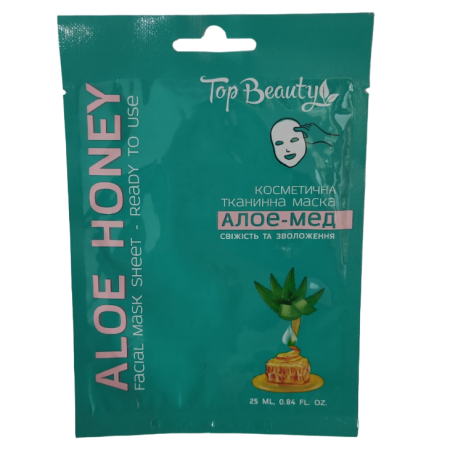 Косметична тканинна маска для обличчя Top Beauty Алое-Мед 25 мл