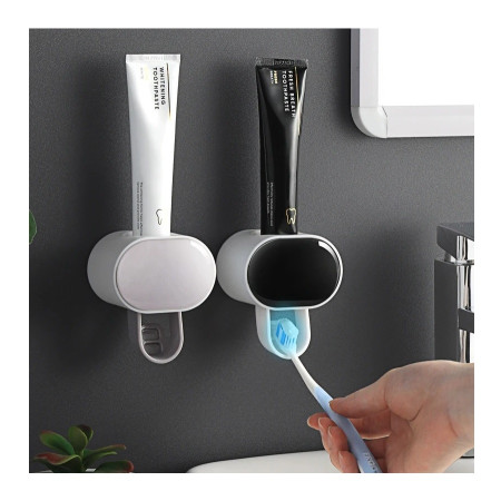 Диспенсер для зубної пасти Kalipso Toothpaste Dispenser настінний чорний