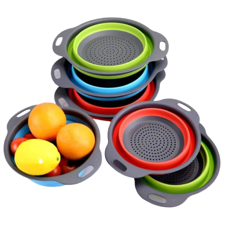 Силіконовий друшляк Kalipso Collapsible Filter Baskets складаний (кольори в асортименті)