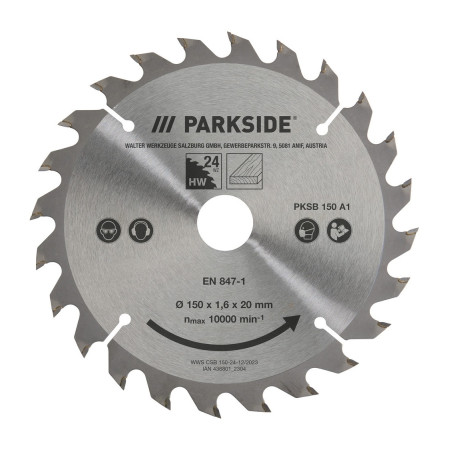 Полотно для дискової пилки Parkside PKSB 150 А1 з 24 зубами (150х1,6х20 мм)