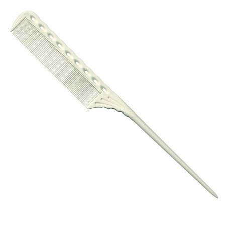 Гребінець YSPark 115 Tail Combs з м'яким хвостиком 215 мм White