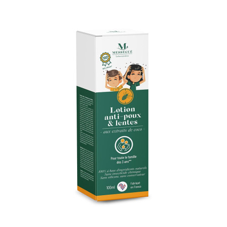 Лосьйон від вошей та гнид Messegue Lotion Anti-poux & lentes натуральний з екстрактом кокосу 100 мл