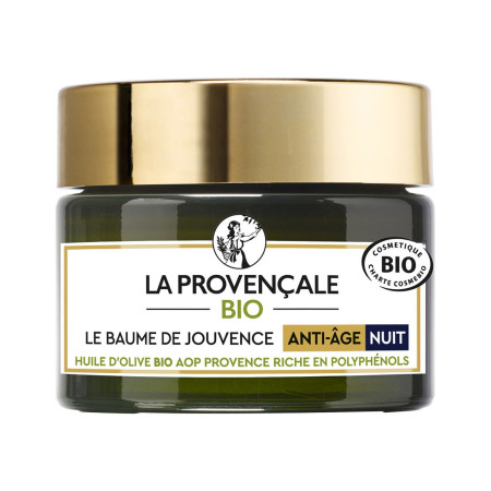 Антивіковий бальзам для обличчя La Provencale Le Baume de Jouvence Anti-Age Nuit з органічною оливковою олією нічний 50 мл