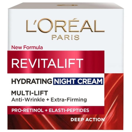 Нічний крем L'Oreal Paris RevitaLift Multi-Lift зволожуючий з ліфтинг ефектом 50 мл