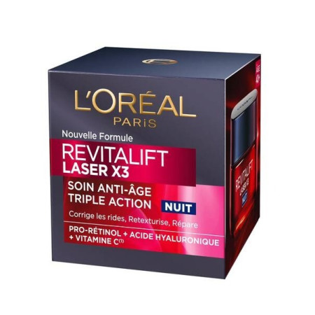 Нічний крем L'Oreal Paris Revitalift Laser X3 Triple Action антивіковий 50 мл