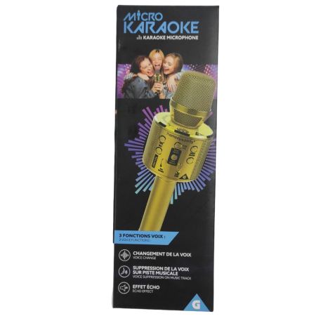 Мікрофон-караоке Micro Karaoke Homday Party бездротовий золотий