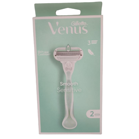 Станок для гоління Gillette Venus Smooth Sensitive із 2 змінними касетами