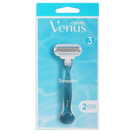 Станок для гоління Gillette Venus Smooth з 2 змінними касетами