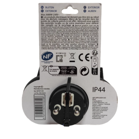 Розетка подвійна Exterieur Outdoor IP44 16 A зовнішня