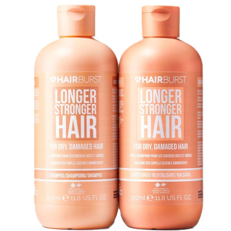 Набір Hairburst Longer Stronger Hair For Dry & Damaged Hair для сухого та пошкодженого волосся (шампунь 350 мл + кондиціонер 350 мл)