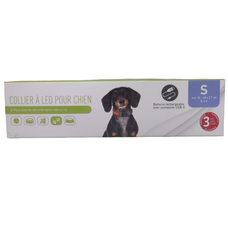 Нашийник для собак Zoofari Collier LED Pour Chien світлодіодний S 36-40х2,7 см