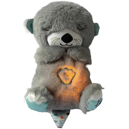 М'яка іграшка-нічник A-Toys Казкова видра з функцією дихання та мелодією 30 см