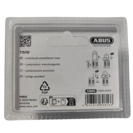 Замок навісний кодовий ABUS Combination Padlock 715/30