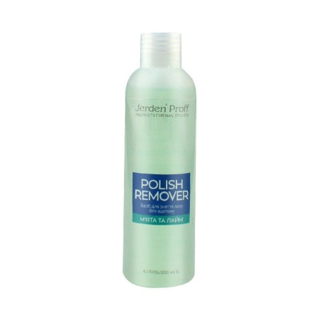Засіб для зняття лаку Jerden Proff Polish Remover Лайм та м'ята 200 мл
