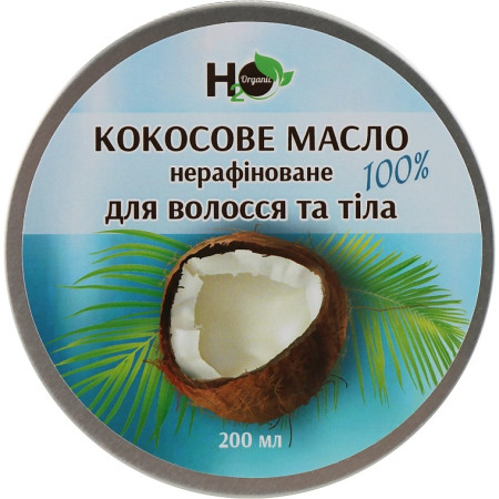 Кокосовое масло H2organic нерафинированное 200 мл
