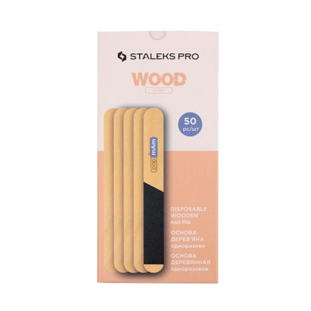 Одноразова пилка-основа дерев'яна Staleks PRO Expert 20 WBE-20 пряма (50 шт) (4820241061136)