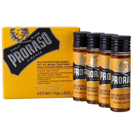 Гаряча олія для бороди Proraso 4 шт x 17 мл