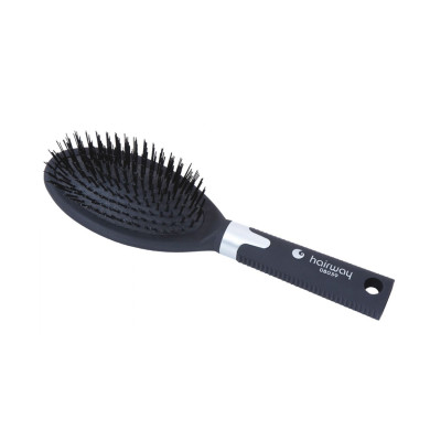 Щітка Hairway 08039 з нейлоновими зубцями овальна чорна