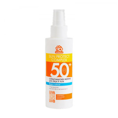 Солнцезащитное молочко SolBianca 50 SPF водостойкое для лица и тела 150 мл