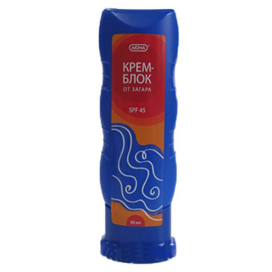 Крем-блок Аюна від засмаги та пігментних плям SPF45 60 мл
