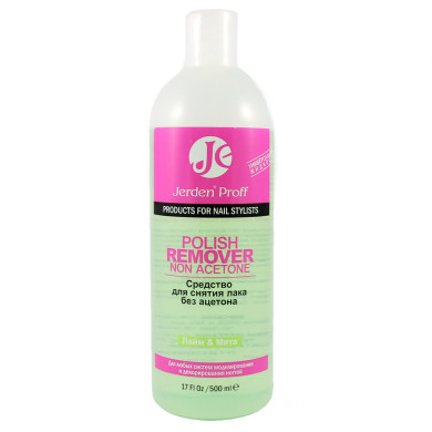 Засіб для зняття лаку Jerden Proff Polish Remover Лайм та м'ята 500 мл