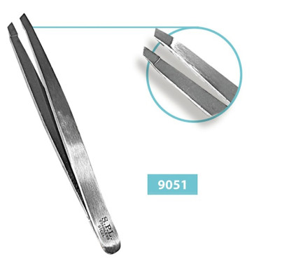 Скошений пінцет SPL 9051