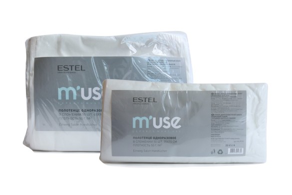 Рушник одноразовий Estel Professional M`use спанлейс 45х90 см пластом 50 шт