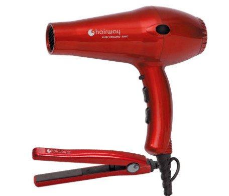 Подарунковий набір Hairway 03053 Фен Ruby Ceramic + Праска Ruby Iron