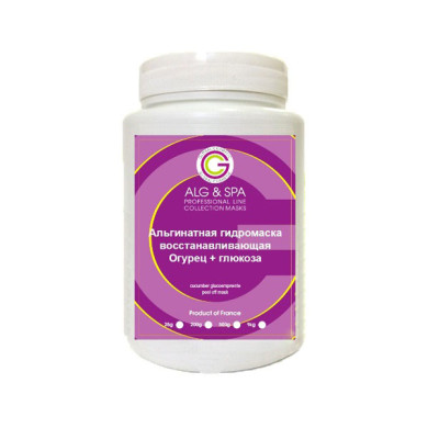 Альгінатна гідро-маска Alg & Spa огірок + глюкоза, що відновлює 500 г (3037000580505)